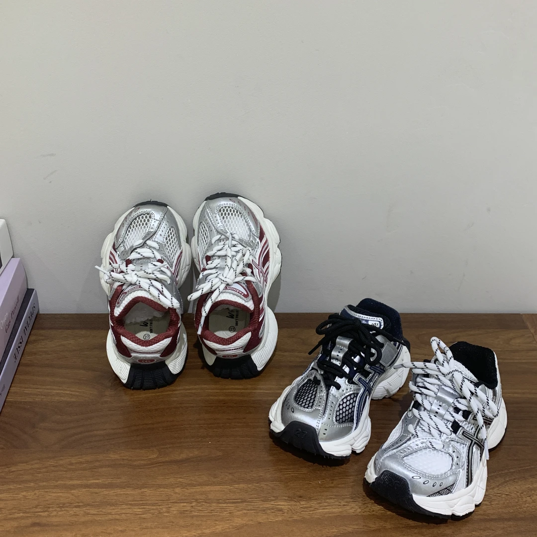 2025WGT新款儿童运动鞋 夏季男女童单网百搭经典老爹鞋慢跑鞋