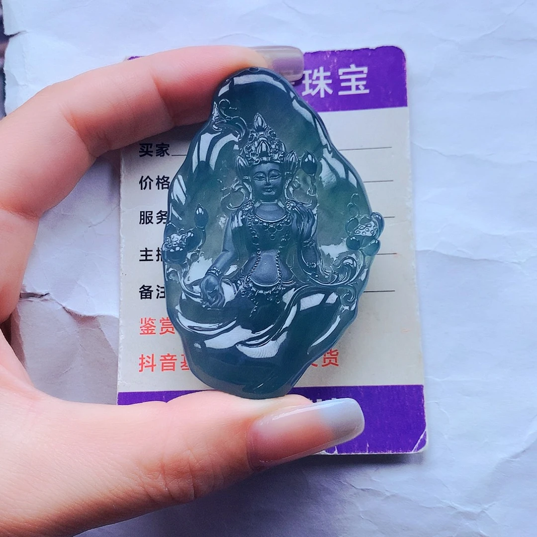 （***）颈饰未镶嵌翡翠纯天然A货翡翠，挂件
