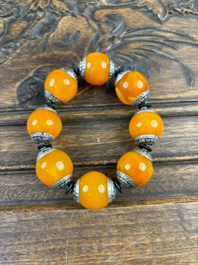 蜜蜡白圈手串一个{小七甄选}