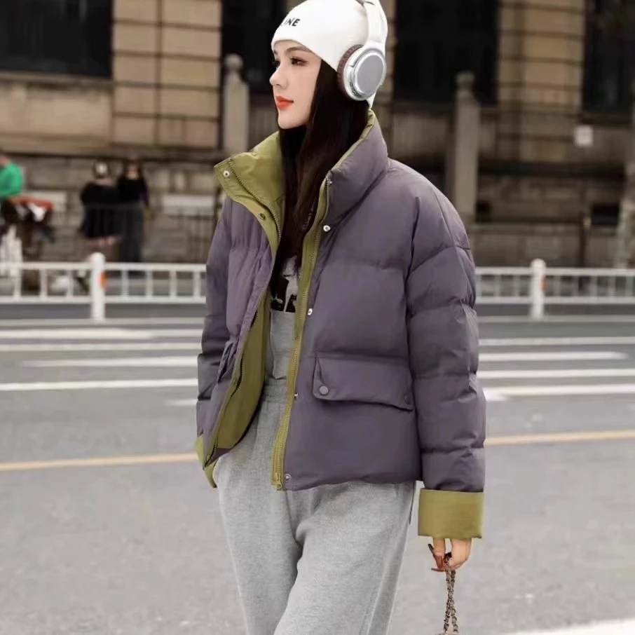 韩系女新款短款加厚小众设计感外套短款羽绒服女爆款洋气 嘉嘉