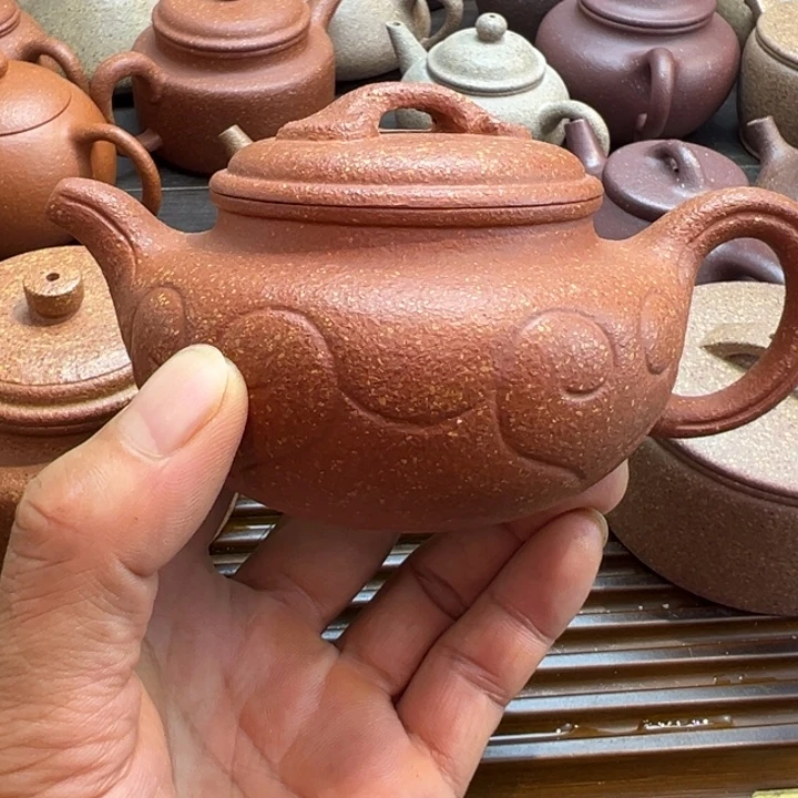 茶壶紫砂红降坡泥料