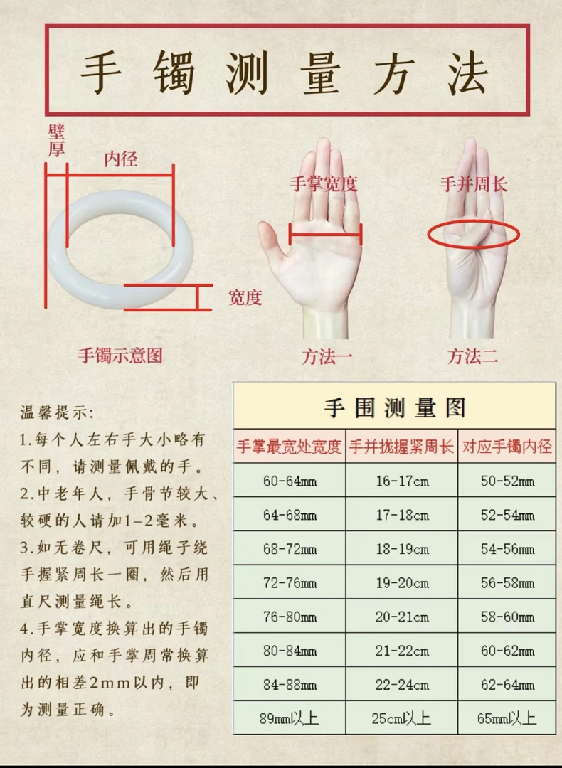 缅甸翡翠手镯定制圈口测量