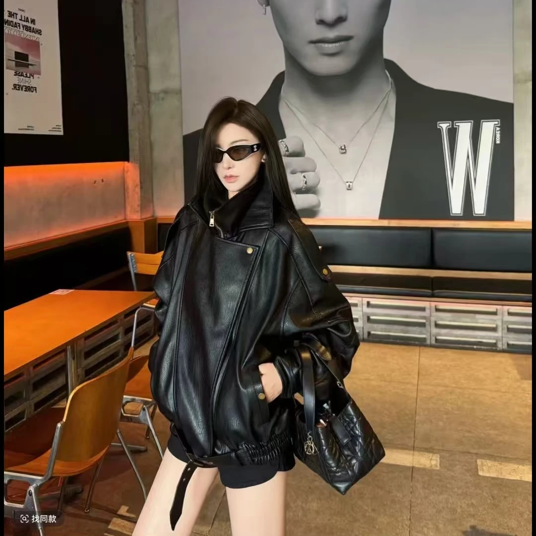KZN·STUDIO 伯明翰黑武士 定制版高级感皮衣外套重工黑色气质