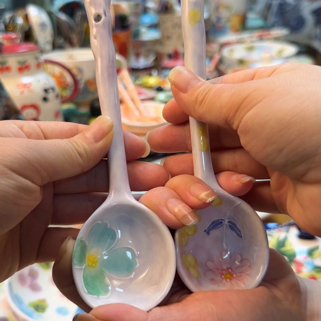 瓷濑户烧新品饭勺2只看图