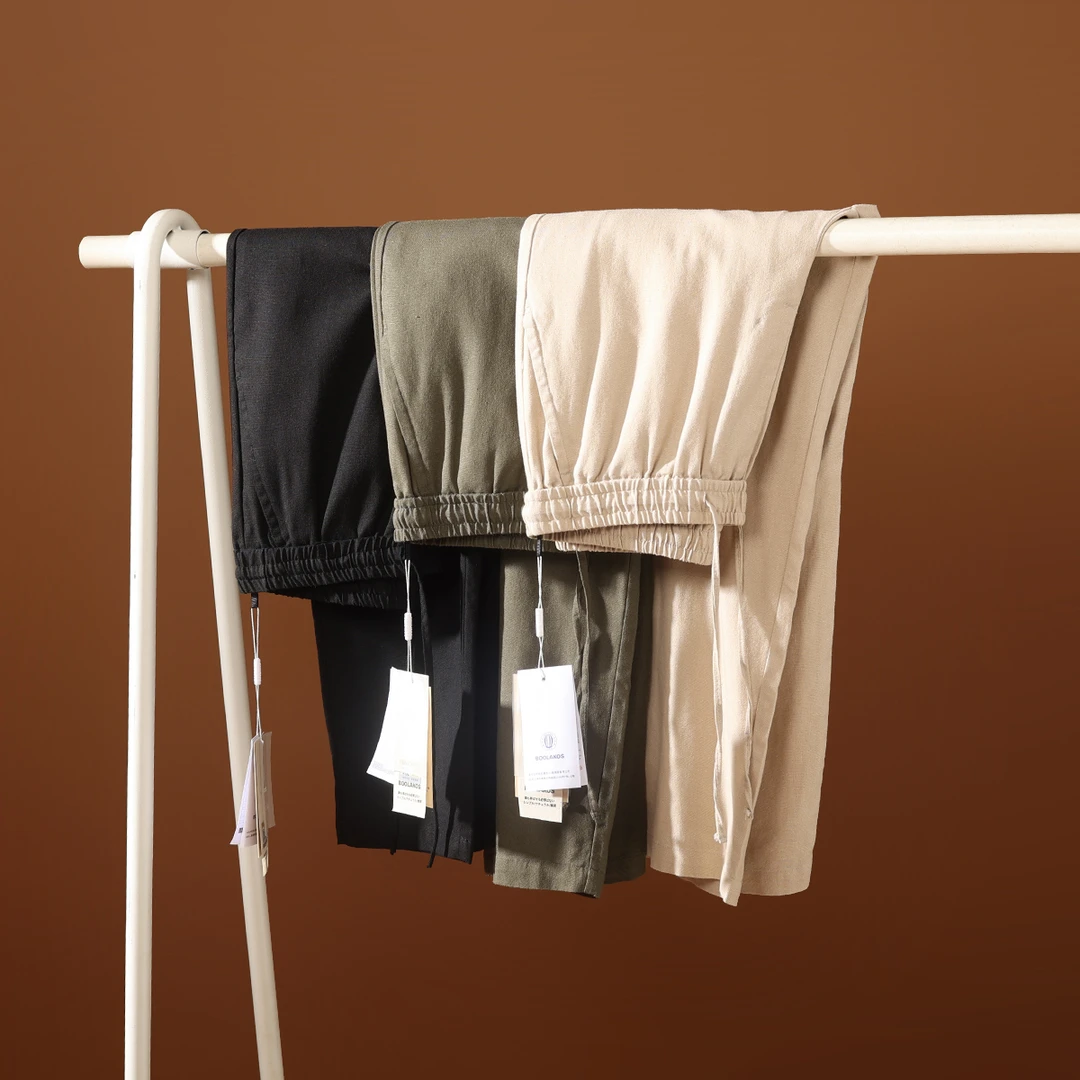 礼袋装棉麻混纺吸湿透气出色版型四季新款男女松紧腰棉麻裤裤子