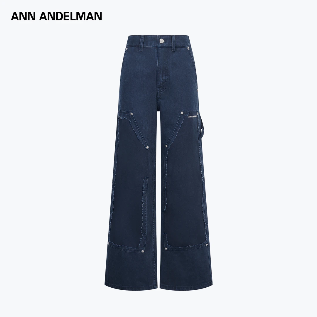 ANN ANDELMAN25秋冬 水洗做旧破坏伐木裤