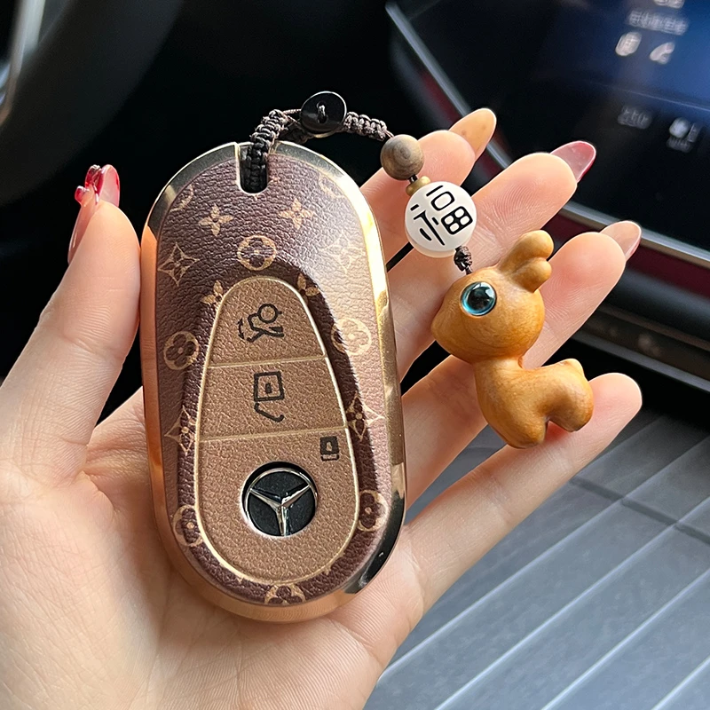 奔驰e300l钥匙套c260l车a200l女c200l扣glc gla glb220壳gle350包