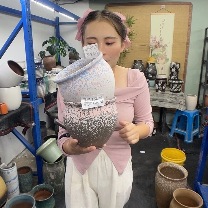 15×15粗陶花盆有孔