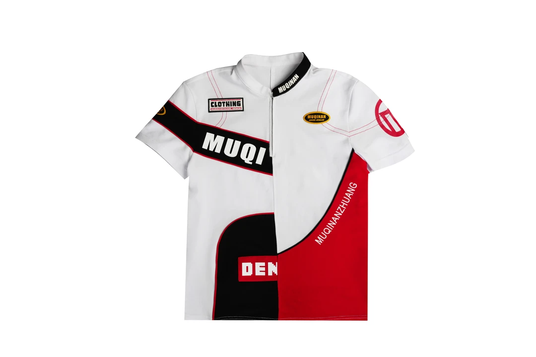 {涪陵机车林专属}夏季（火焰）POLO衫 重工短袖 时尚小立领机车风