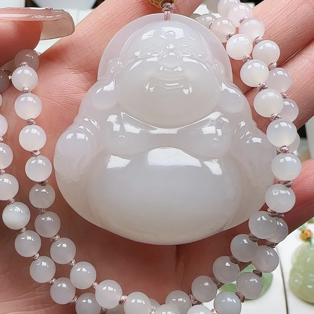 和田玉足金镶嵌颈饰51