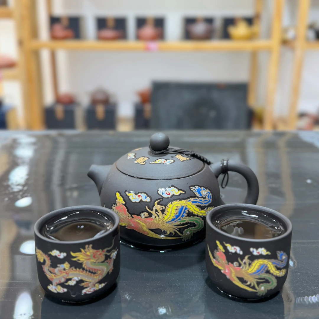 龙凤呈祥西施250cc变色凤鸣1壶2杯