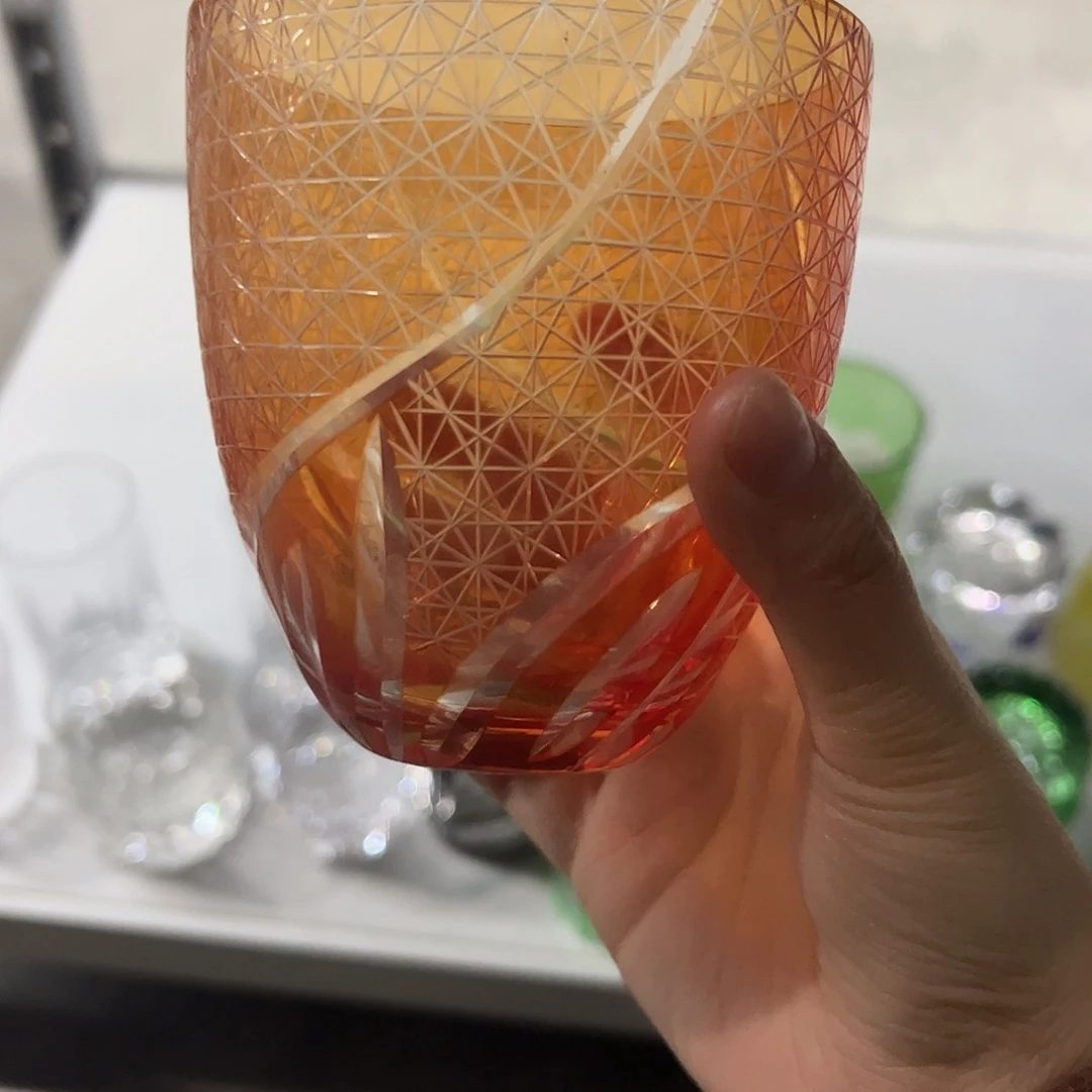 平底款水晶玻璃微瑕一个