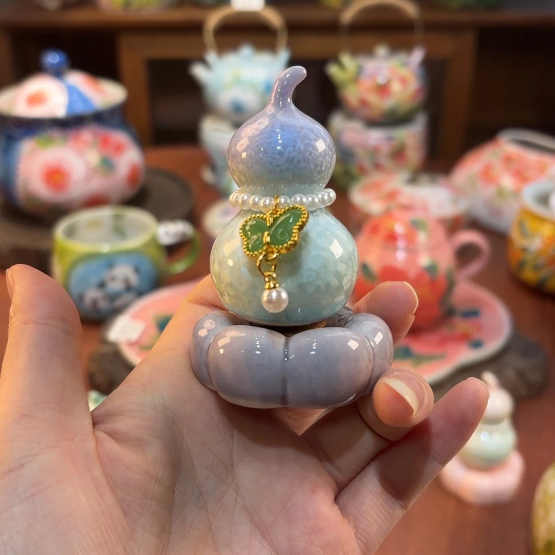 景德镇手绘高温釉下彩陶瓷茶具