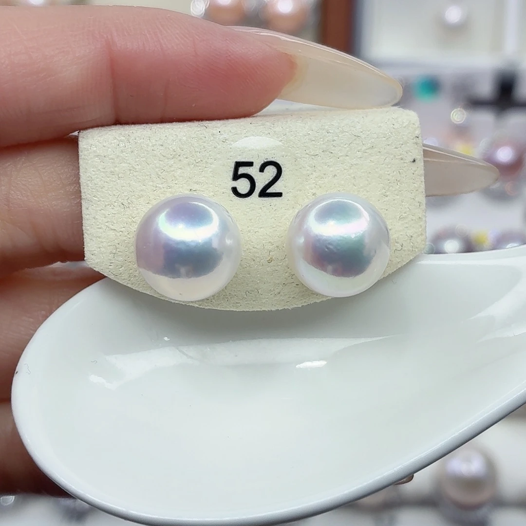 s****淡水珍珠银S925镶嵌耳饰F