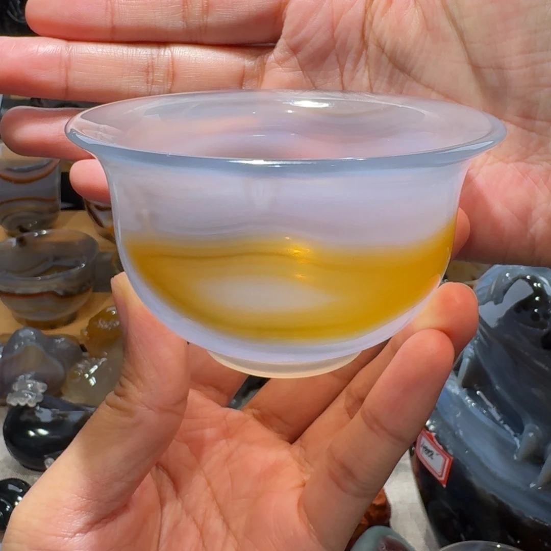 玛瑙/玉髓玛瑙茶杯未镶嵌天****