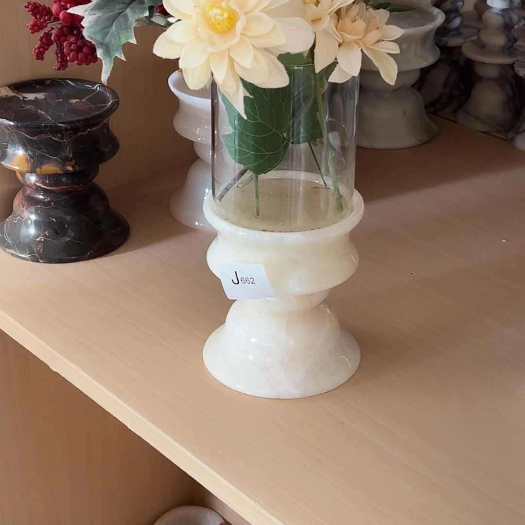 石材J662白水晶水培花瓶