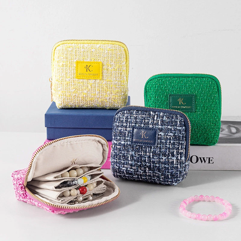 首饰袋 首饰包手串手镯项链高档精致饰品收纳袋便携带拉链首饰盒