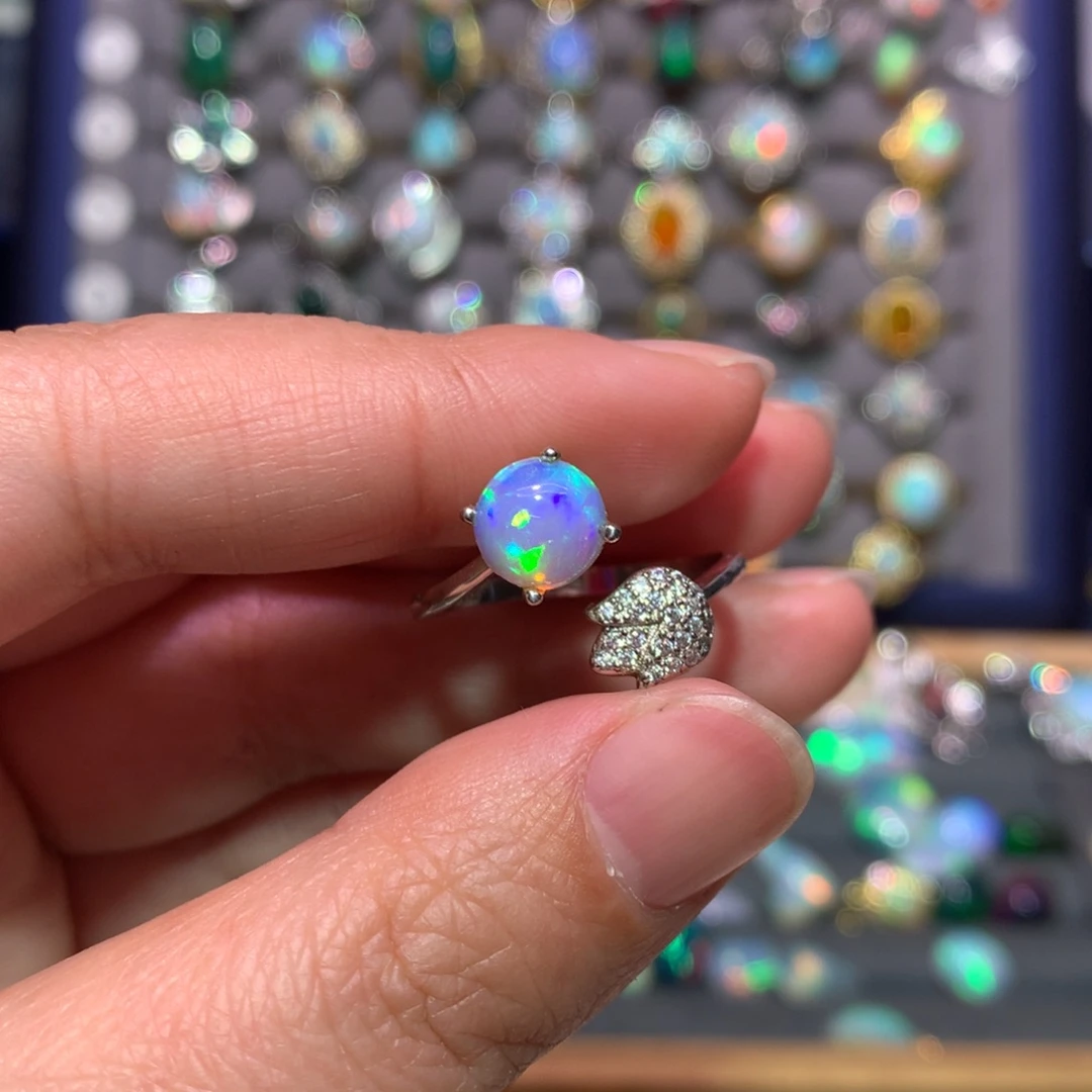 银S925镶嵌欧泊戒指款式