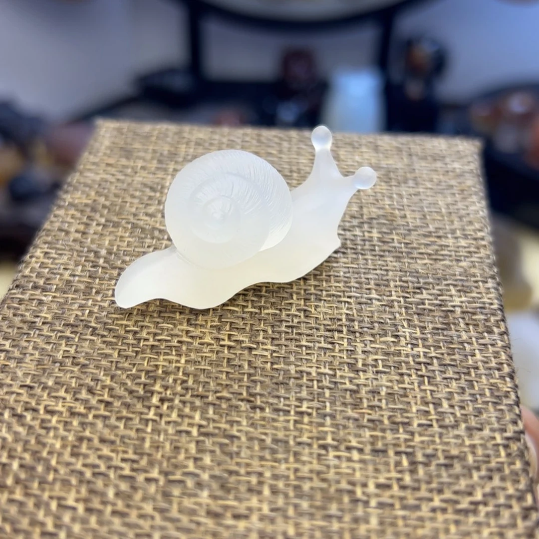 玛瑙/玉髓未镶嵌手玩摆件挂件蜗牛