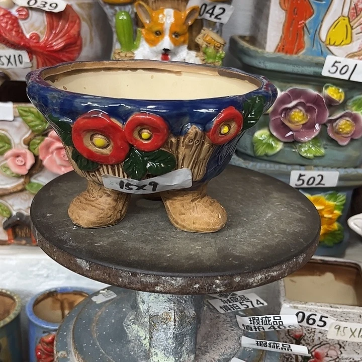 粗陶材质多肉花盆