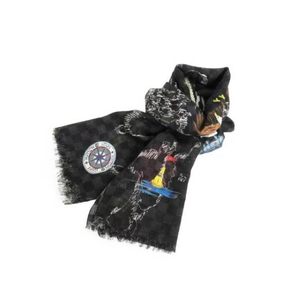 妃鱼/路易威登/羊绒/围巾/95新/马零二一零