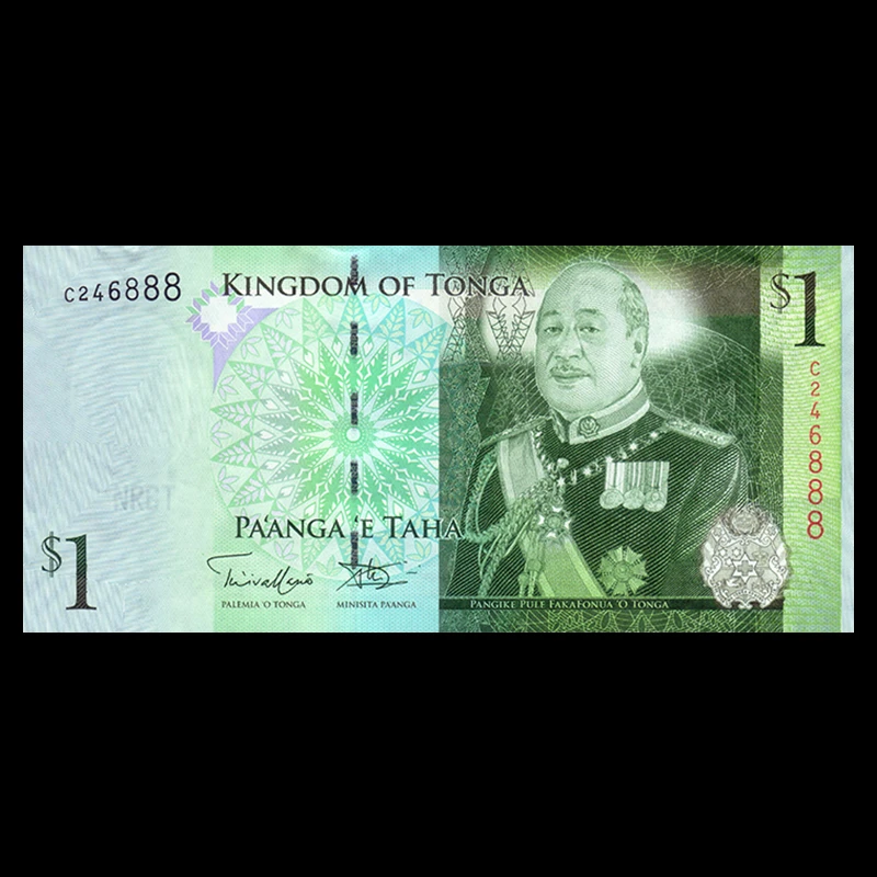 全新狮子,豹子靓号 汤加1,2,5,10,20番加 大洋洲 纸币真品收藏UNC