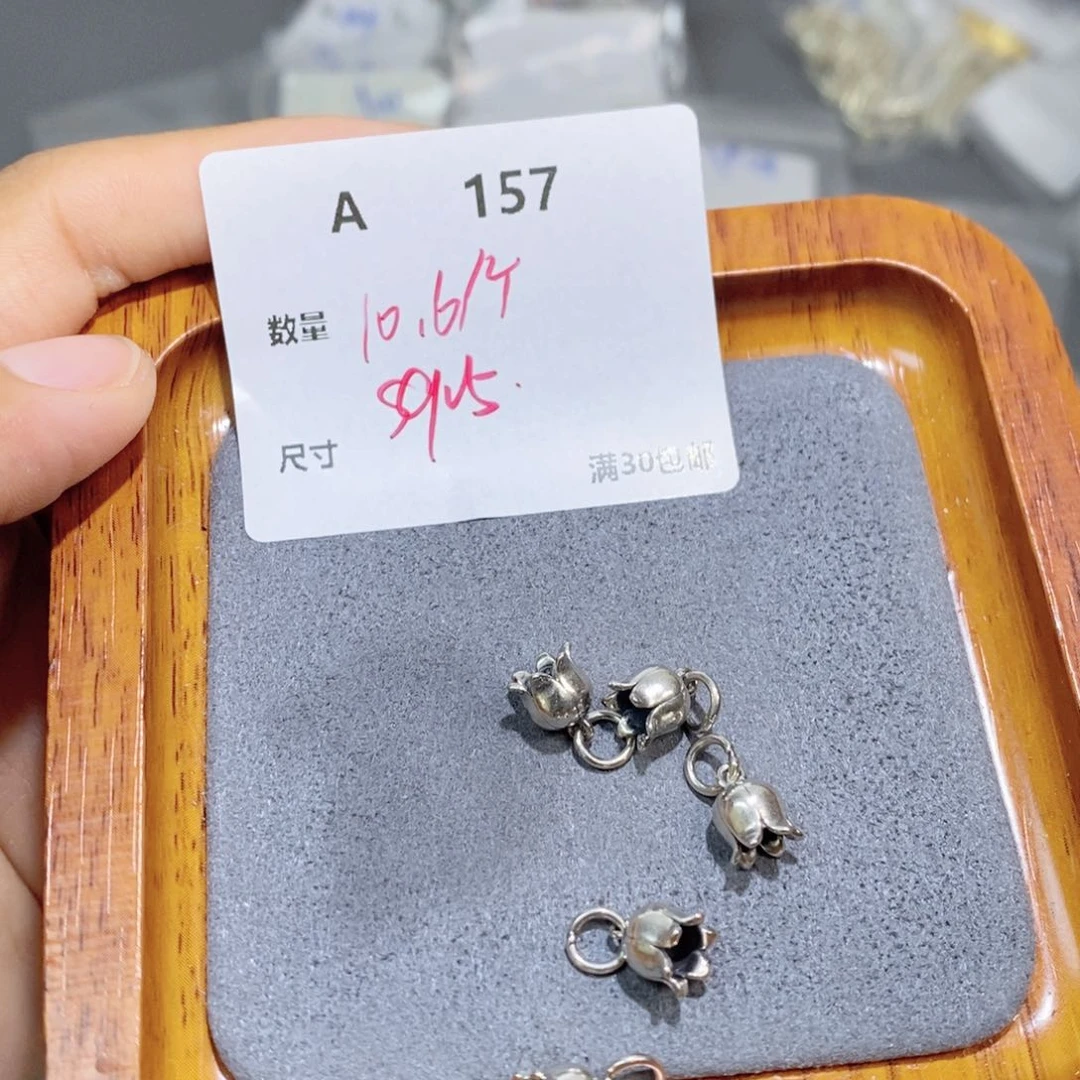 水晶珠宝半成品银S925镶嵌A157