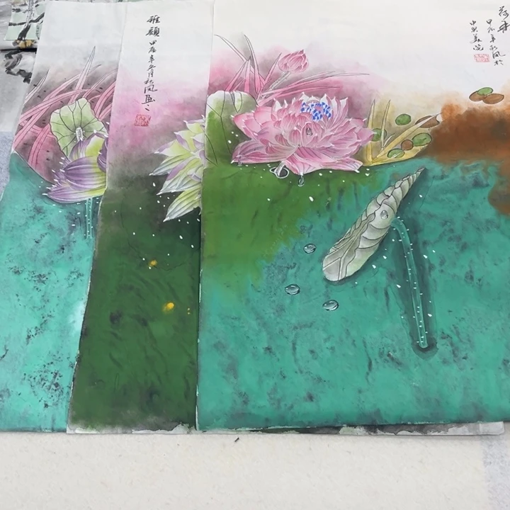 国画宣纸纯手绘字画