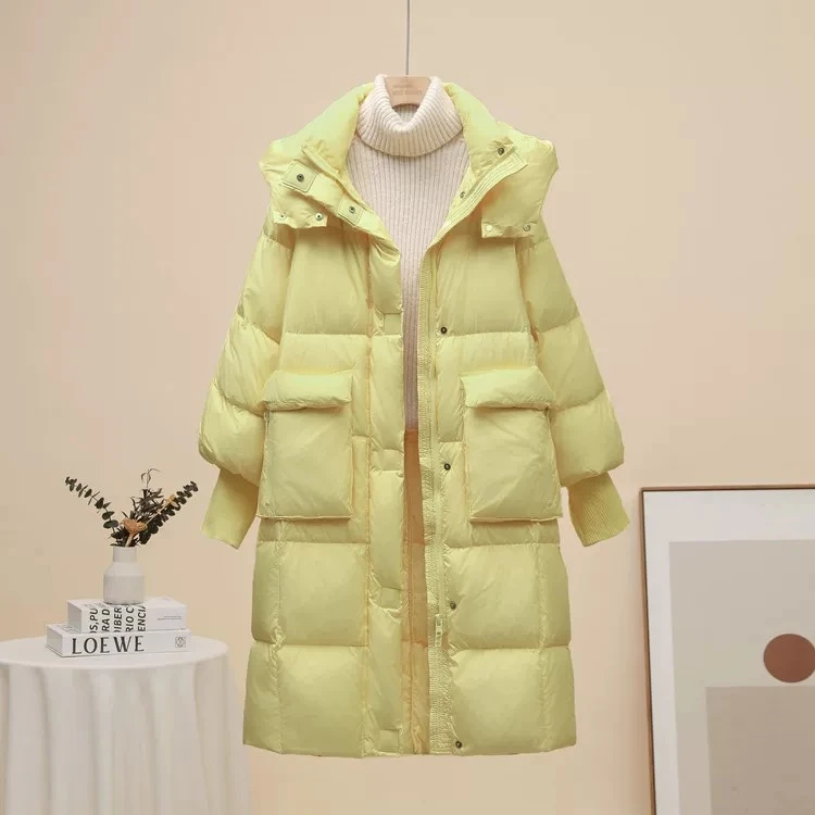 【冬日暖阳】90鸭绒时尚休闲宽松加厚过膝冬季潮流保暖百搭羽绒服