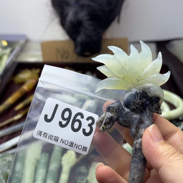 蛇纹石玉发饰合金用****8