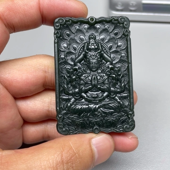 和田玉吊坠(不含链)未镶嵌一****糊