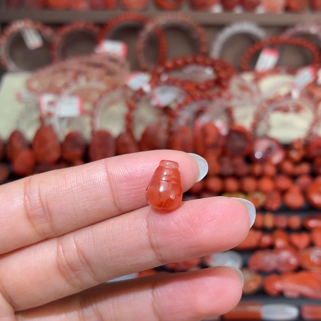 南红玛瑙未镶嵌颈饰三通9+