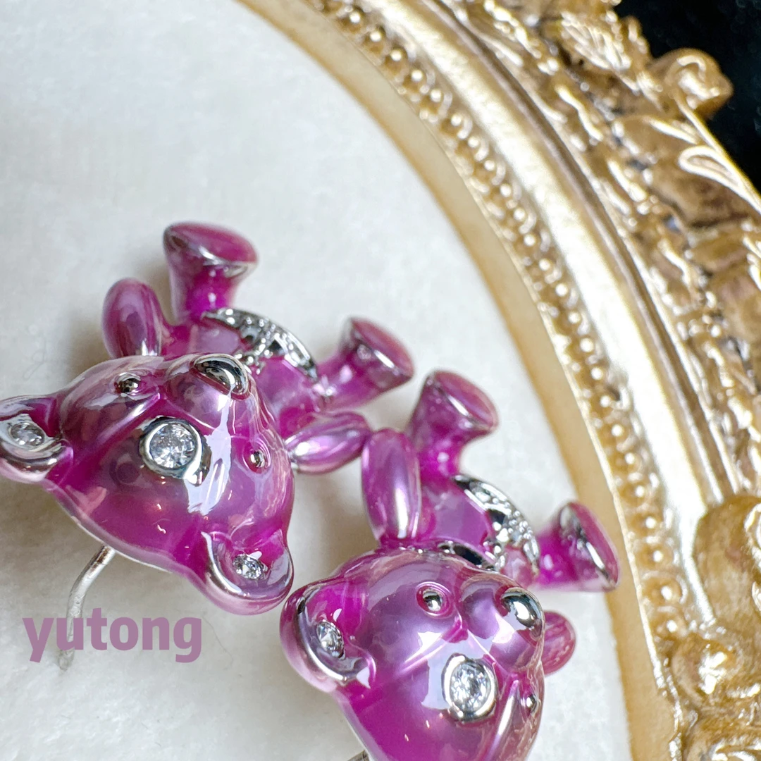 铜合金锆石耳饰 【雨桐高奢饰品】耳环CC00907