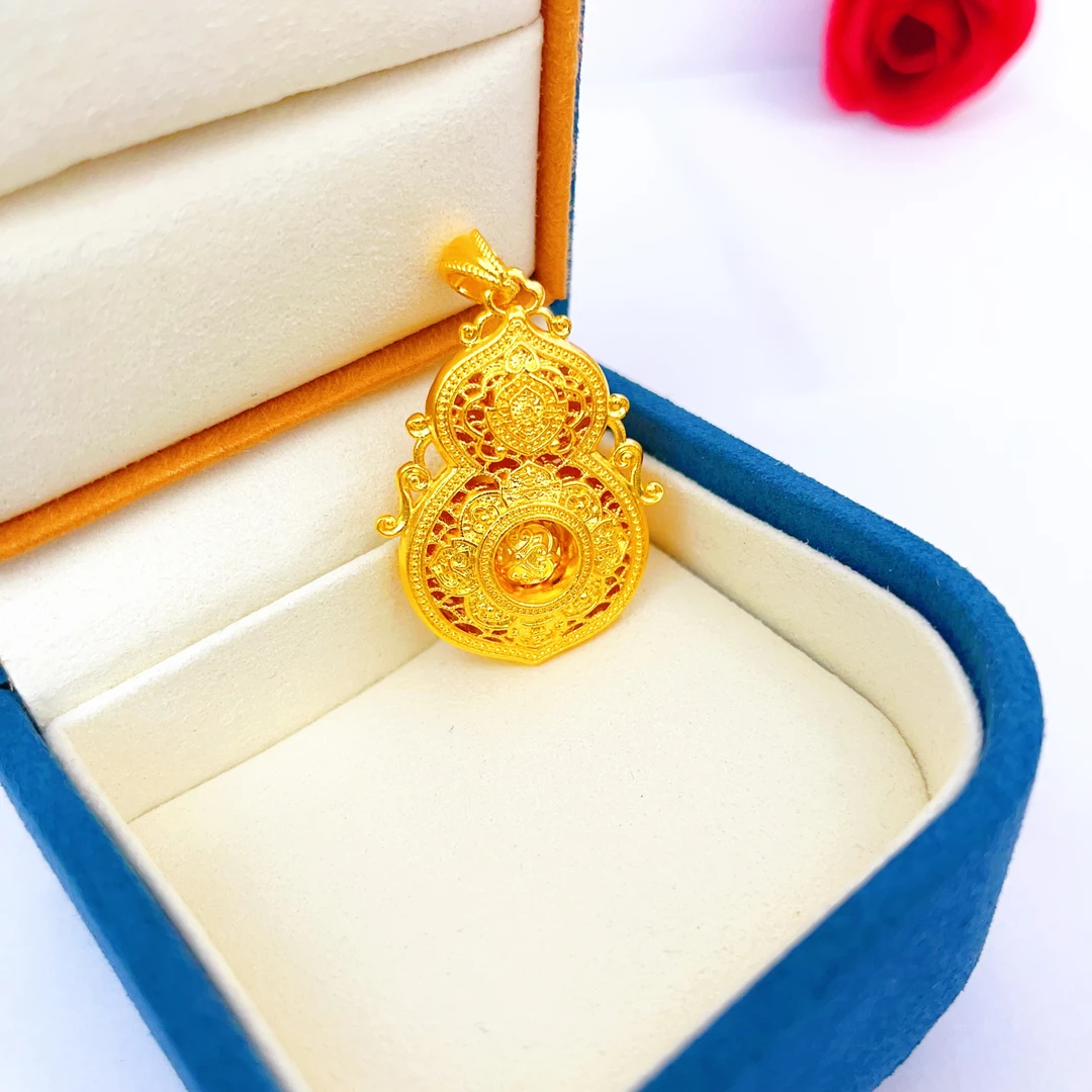 吊坠足银 外金内银四美葫芦吊坠（送绳子）时尚精美百搭