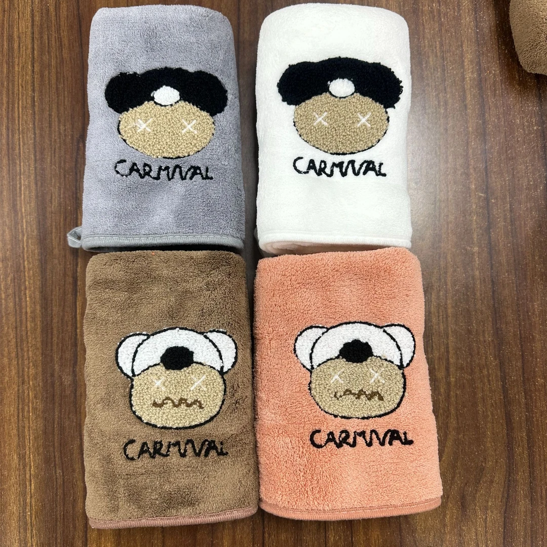 暴力熊头亲肤柔软吸水大毛巾家用成人洗脸巾浴巾擦头发面巾8888