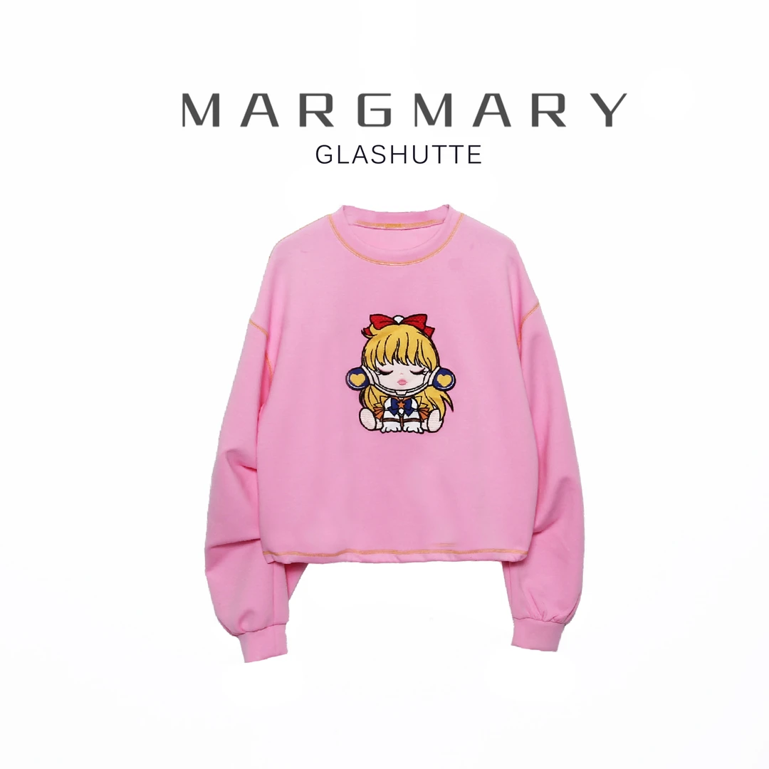 2025春季设计师新款休闲时尚百搭潮流舒适显瘦刺绣圆领卫衣