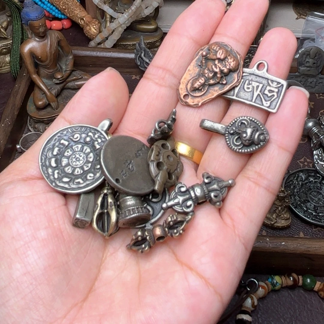 铜星月菩提吊坠项链