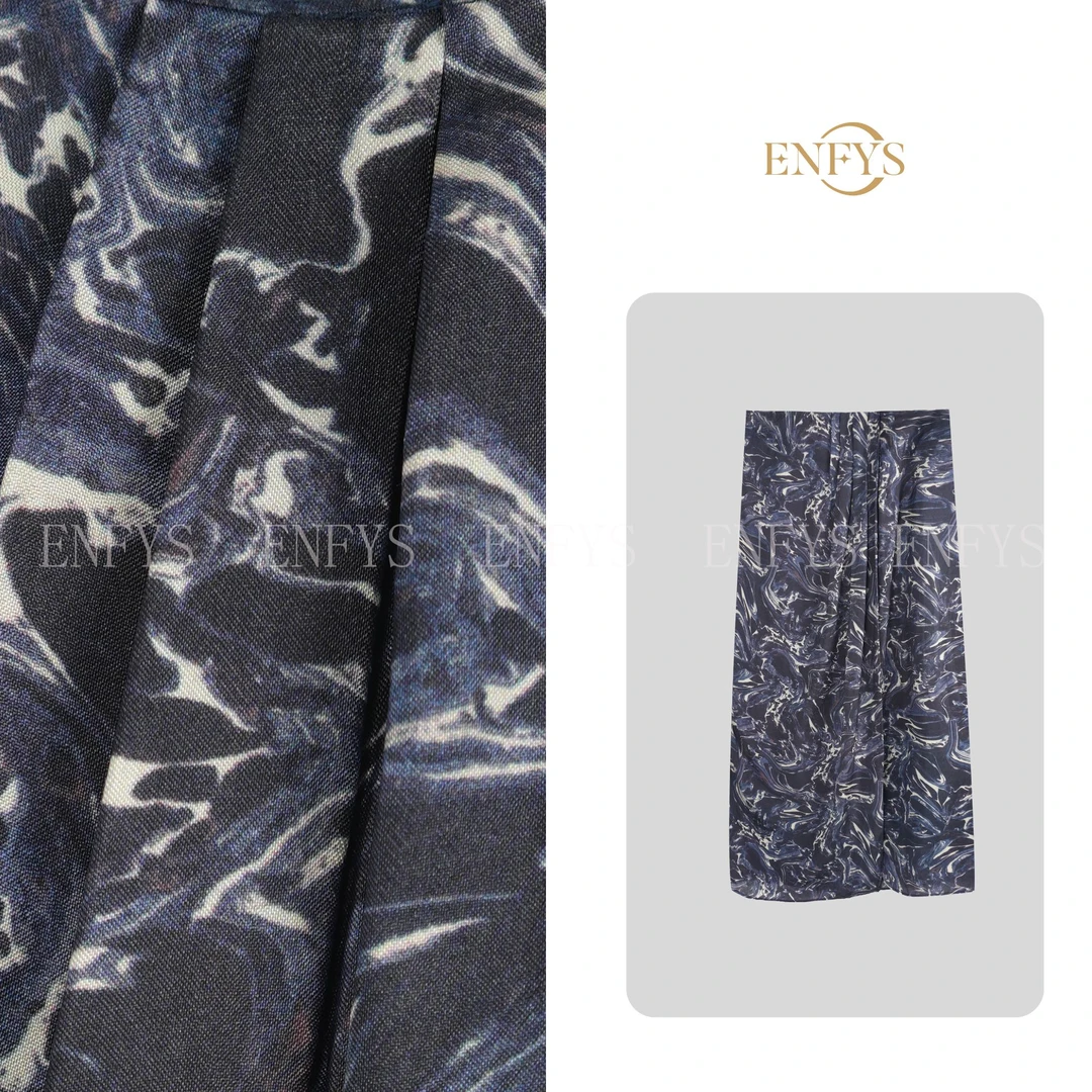 【双姐】人鱼半裙收腹提臀显瘦裹身裙开衩印花半裙YFG033-24BT163H