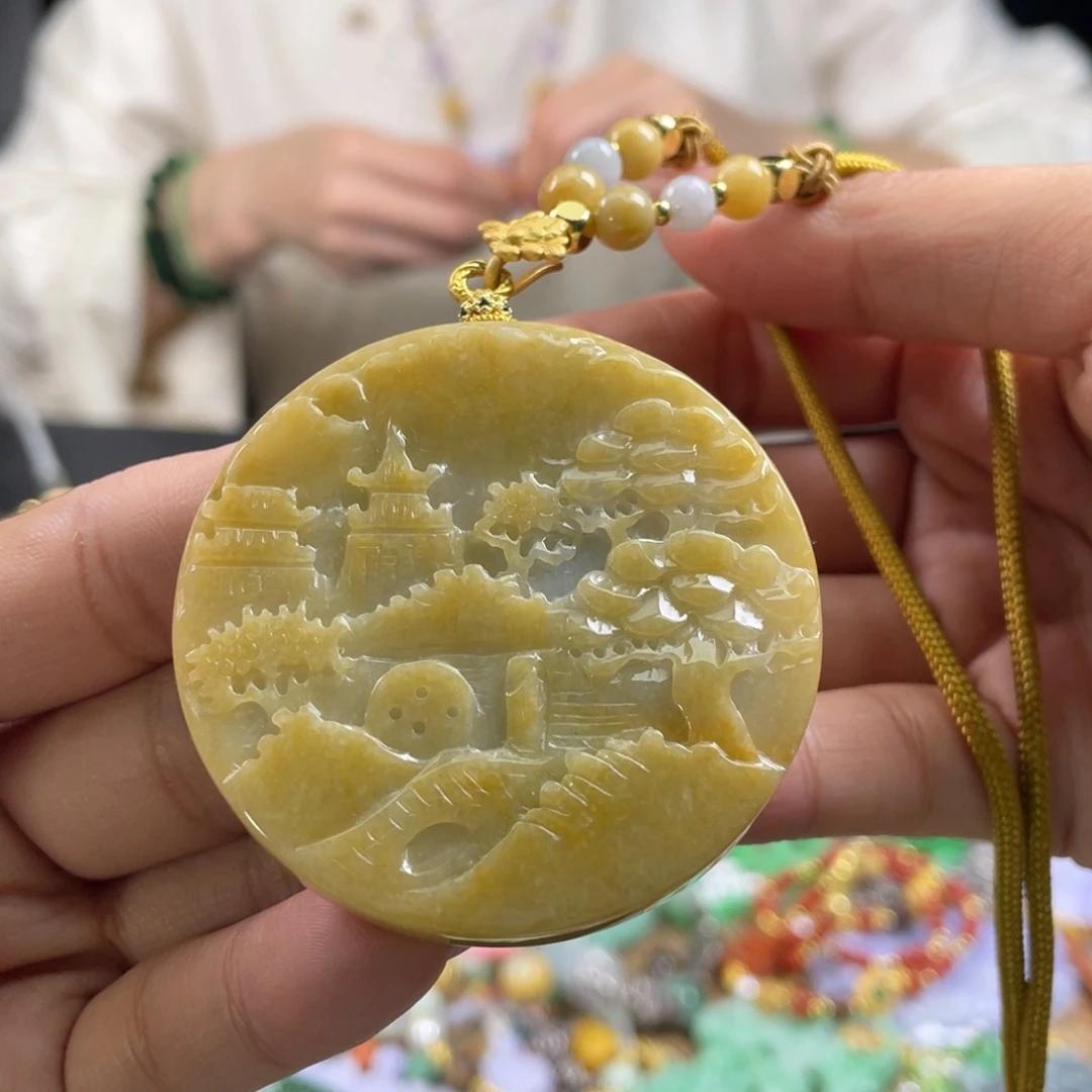 翡翠未镶嵌颈饰代编织
