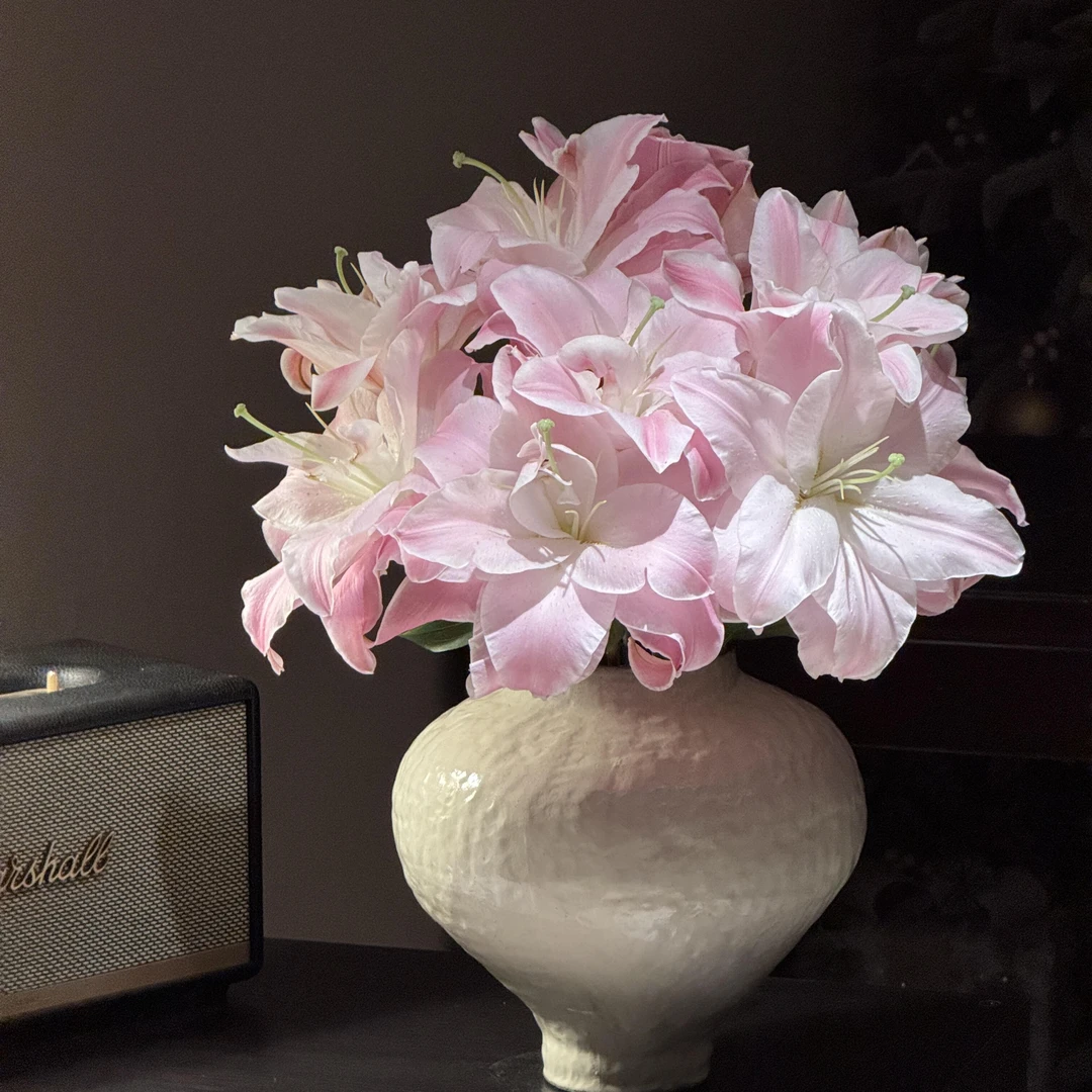 双钻重瓣百合粉色系有香味稀有品水养鲜花