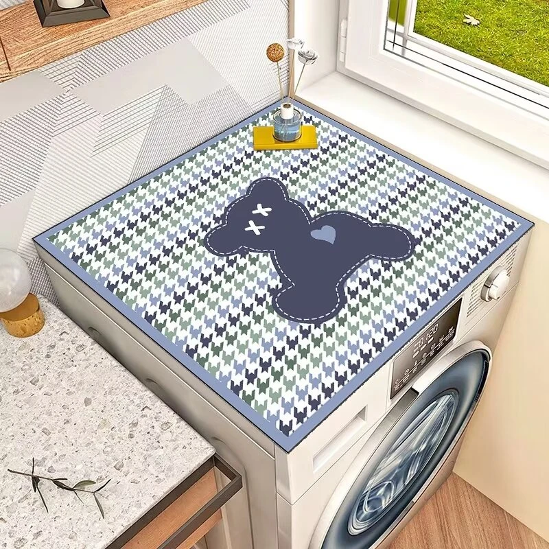 家用硅藻泥正方形防滑垫子卫生间洗衣机吸水速干垫浴室脚垫可裁剪