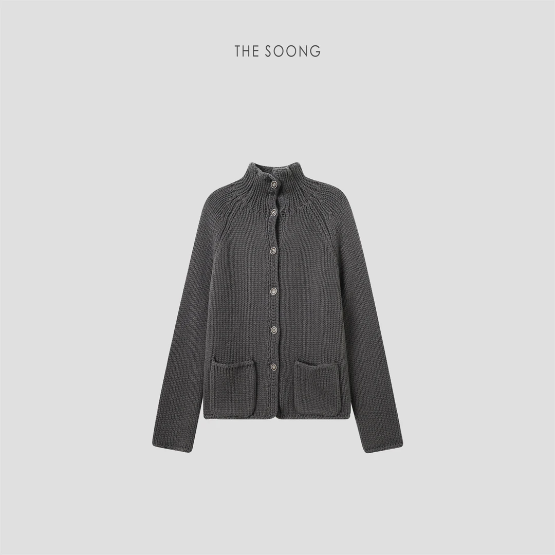 THESOONG|新品女装休闲慵懒风手工手工编织毛衣开衫外套HBMY7719