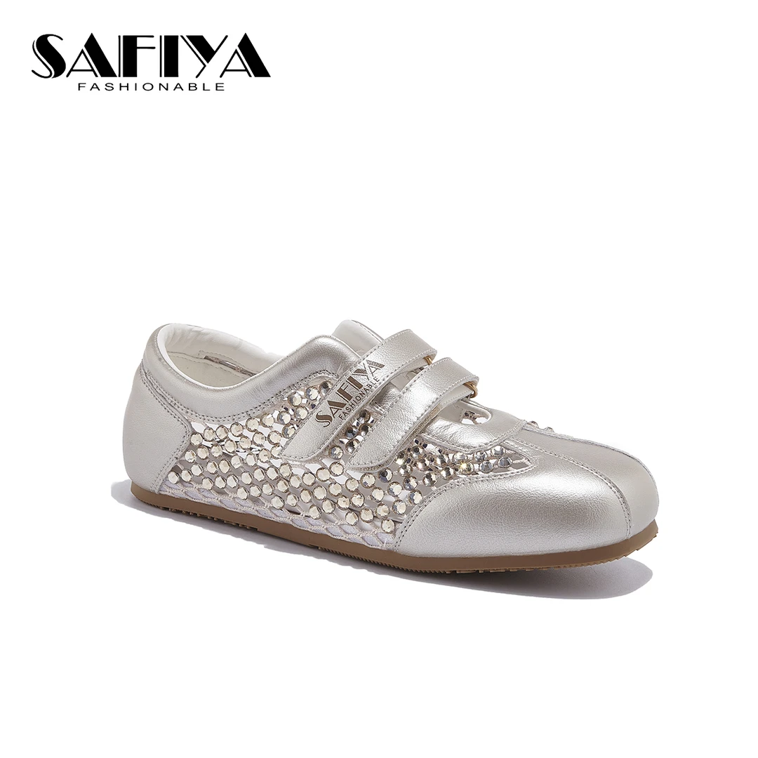 索菲娅Safiya2025夏季新款轻奢高级感平底阿甘德训鞋女SFD2110A54