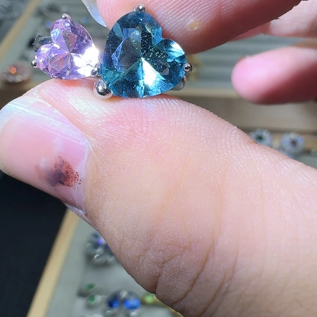 托帕石戒指银S925镶嵌