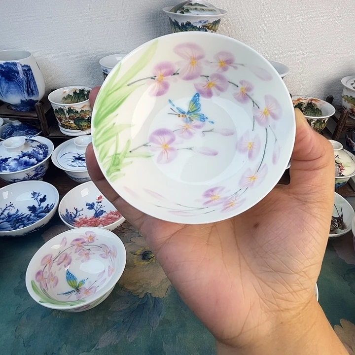 忠意堂釉下彩蝶恋花