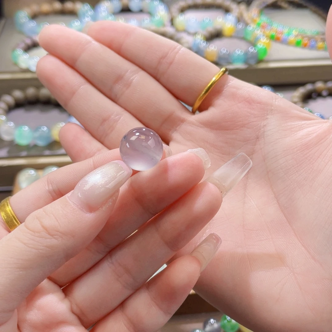 翡翠未镶嵌手链黑钢卡13.3