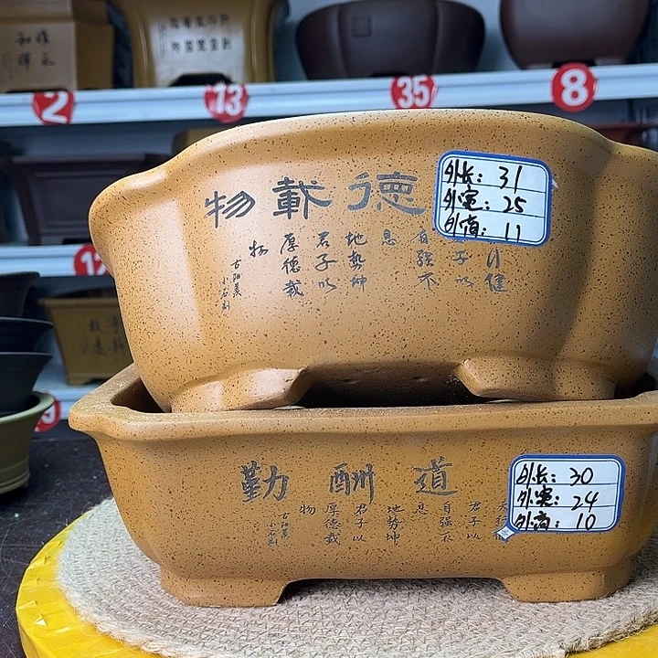 紫砂花盆你在一起