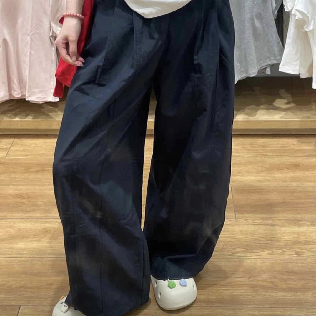 6112半松紧腰头弯刀裤