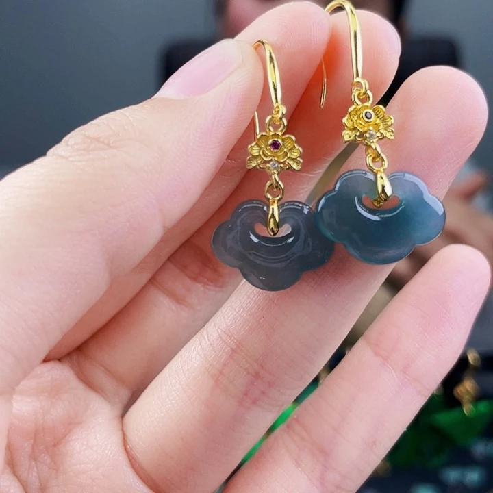 翡翠耳饰未镶嵌饰品