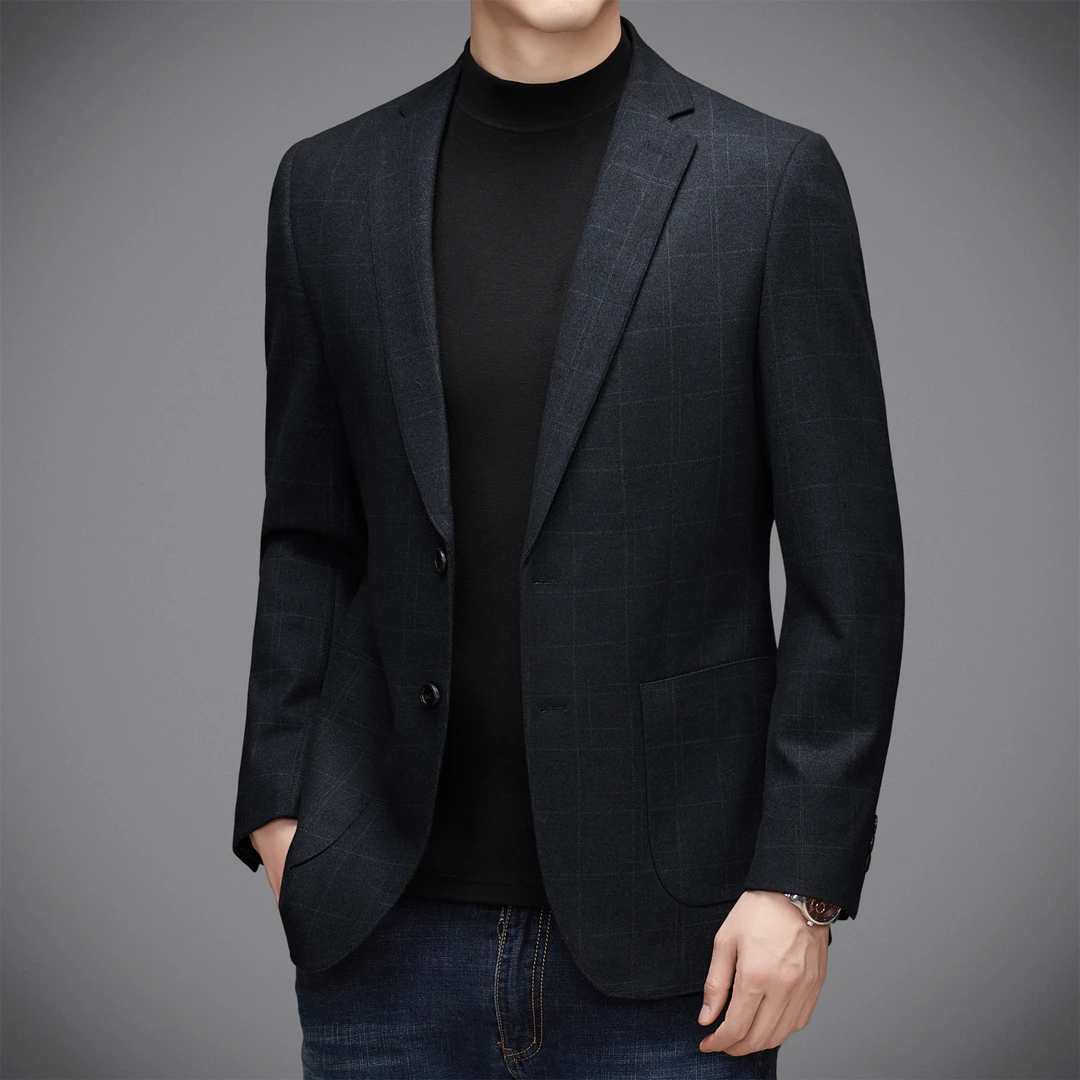 阿玛尼男士春秋季常高档规款西服上装秋冬韩版商务休闲西装外套